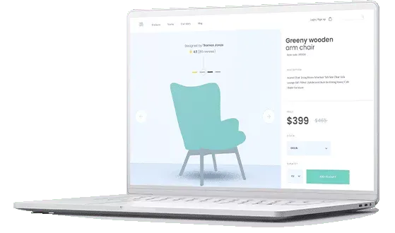 Página de um produto no e-commerce